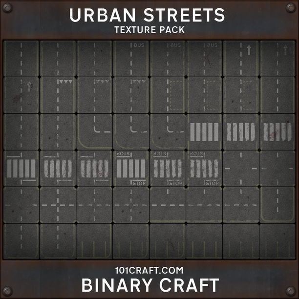 Complete Urban Tiles Texture Pack Low-poly 3D model_5