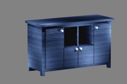 A WOODEN CABINET Low-poly 3D model_1