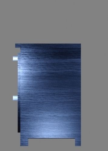 A WOODEN CABINET Low-poly 3D model_2