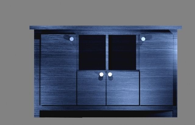 A WOODEN CABINET Low-poly 3D model_5