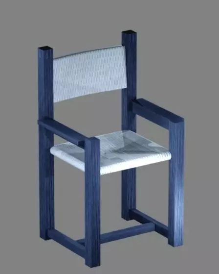 ARM CHAIR Low-poly 3D model_0