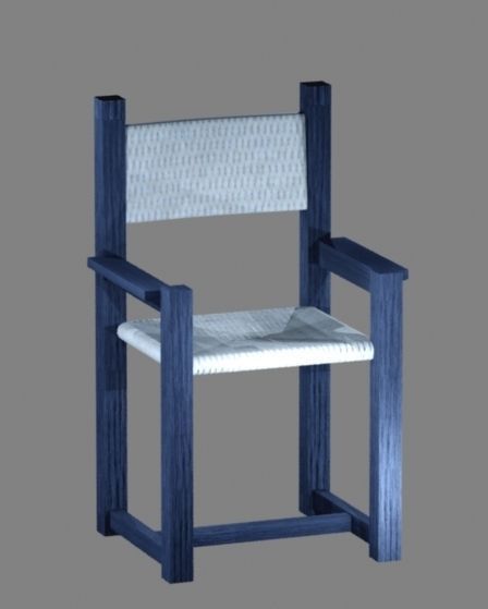 ARM CHAIR Low-poly 3D model_1