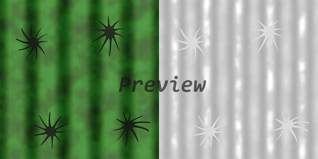 Cactus low-poly three plants in desert Low-poly 3D model_3