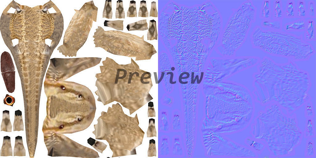 Bearded Dragon low-poly Low-poly 3D model_1