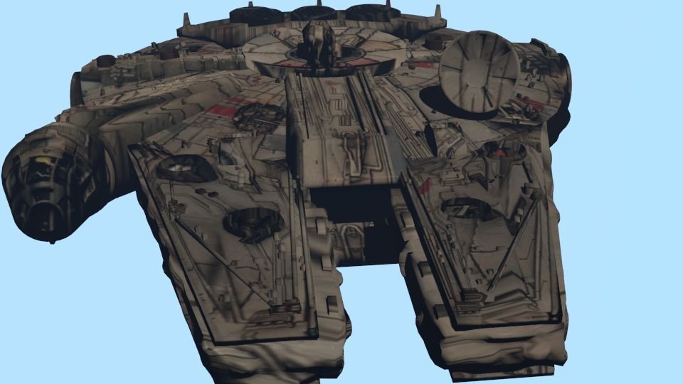 Millennium Falcon Low-poly 3D model_3