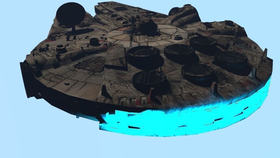 Millennium Falcon Low-poly 3D model_1