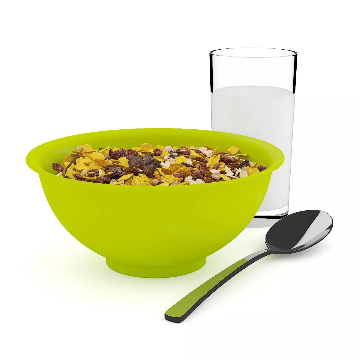 Musli in Bowl 3D model_0