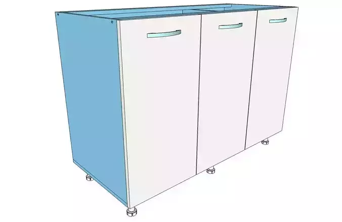 Kitchen base 3 doors 1200x530x868mm