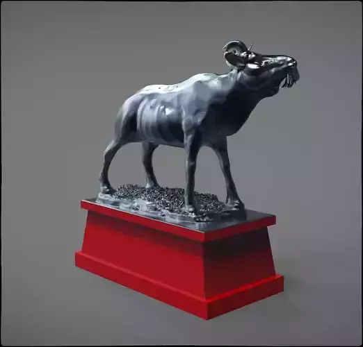 Moose sculpture of ram 3D model
