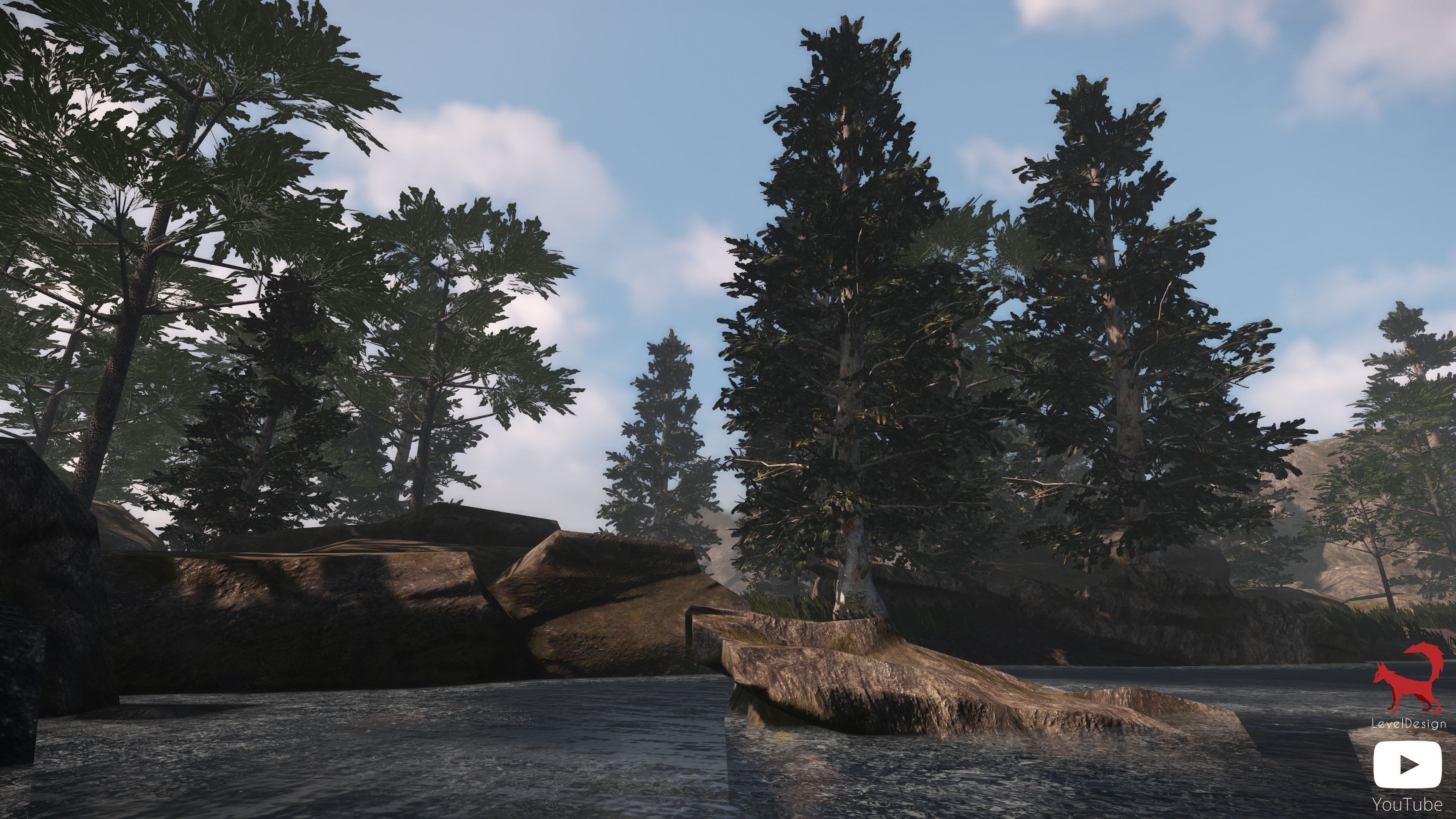 Game Ready Flora Assets Bundle Trees and Rocks Low-poly 3D model_3