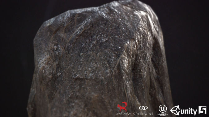 Game Ready Flora Assets Bundle Trees and Rocks Low-poly 3D model_7