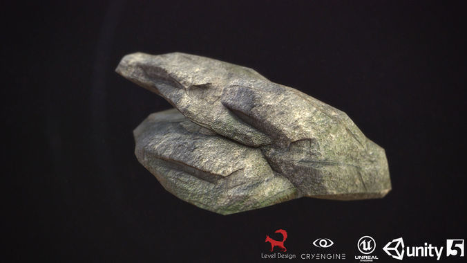 Game Ready Flora Assets Bundle Trees and Rocks Low-poly 3D model_5