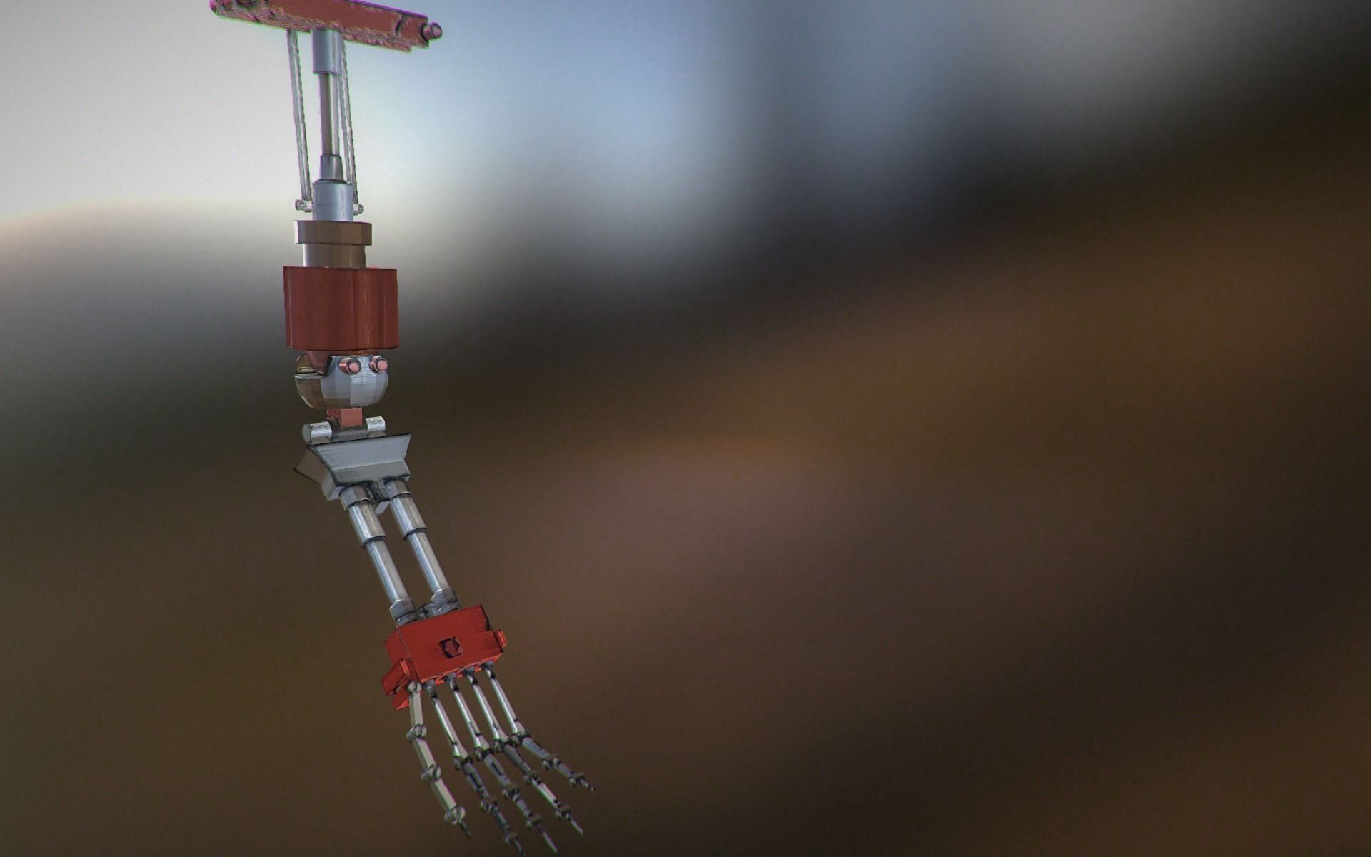 sci-fi robot hands Low-poly 3D model_2