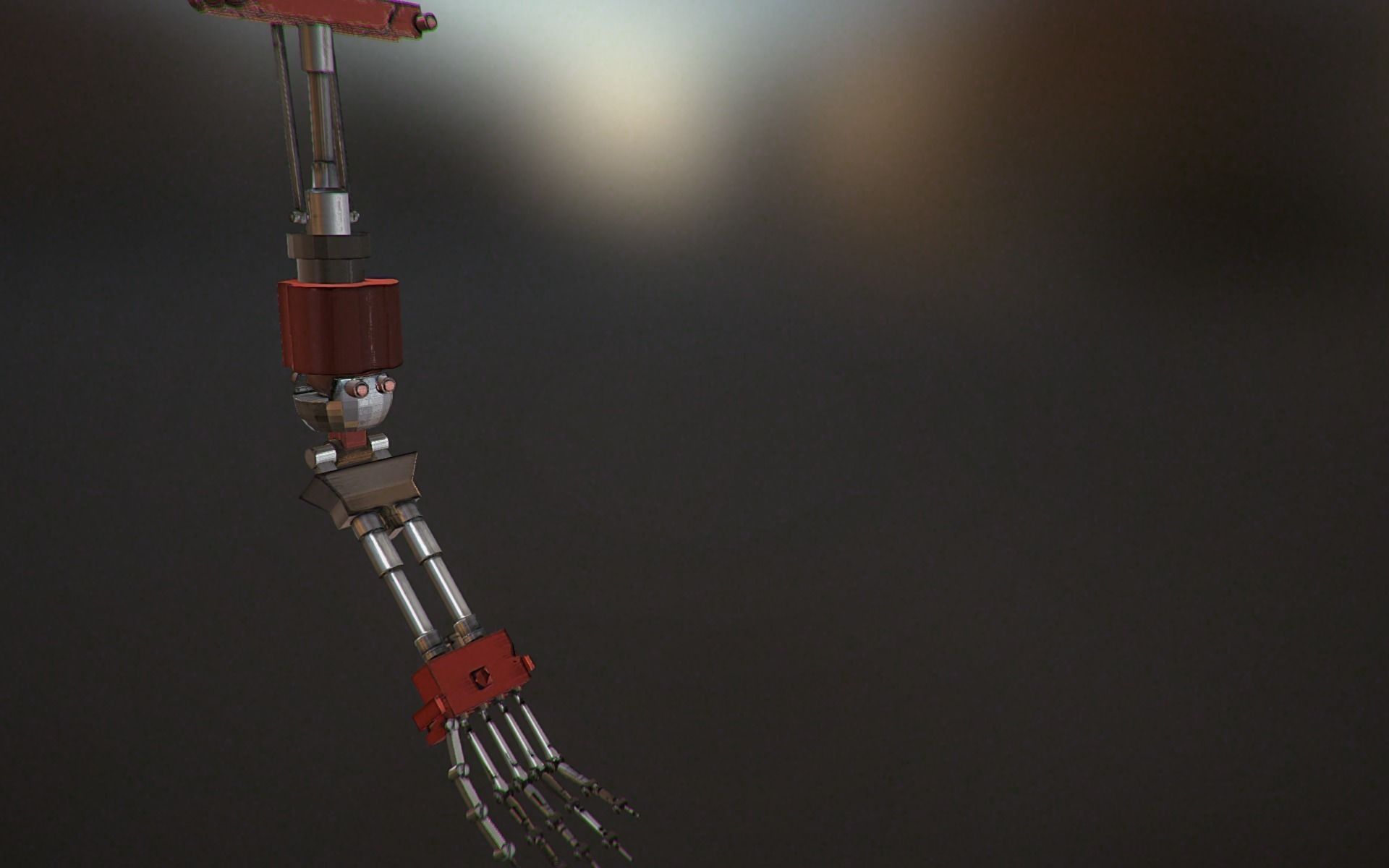 sci-fi robot hands Low-poly 3D model_4