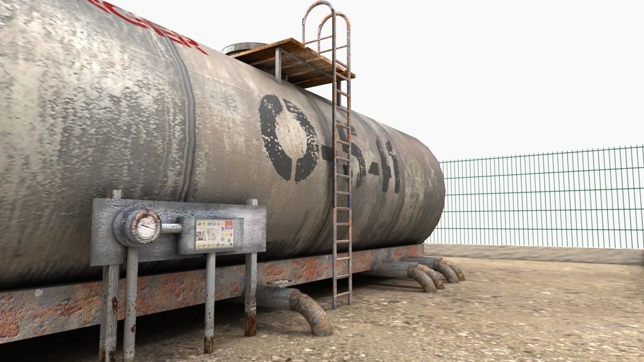 Oil Tank fuel tank 3D Model Game ready .max