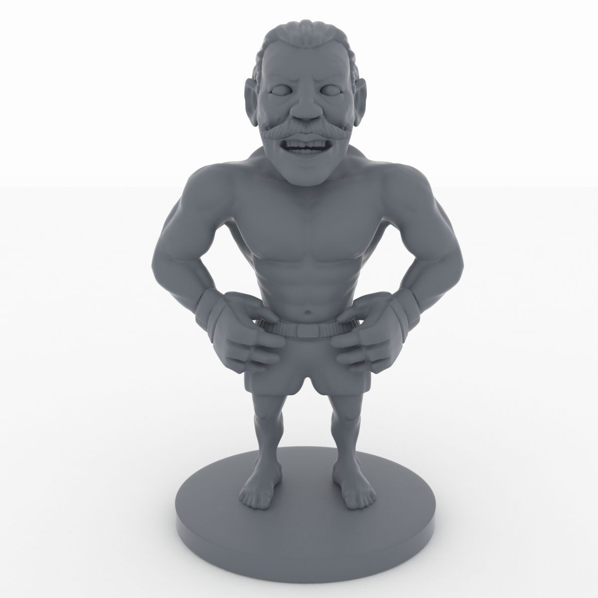 Miniature of boxing champion 3D print model_4