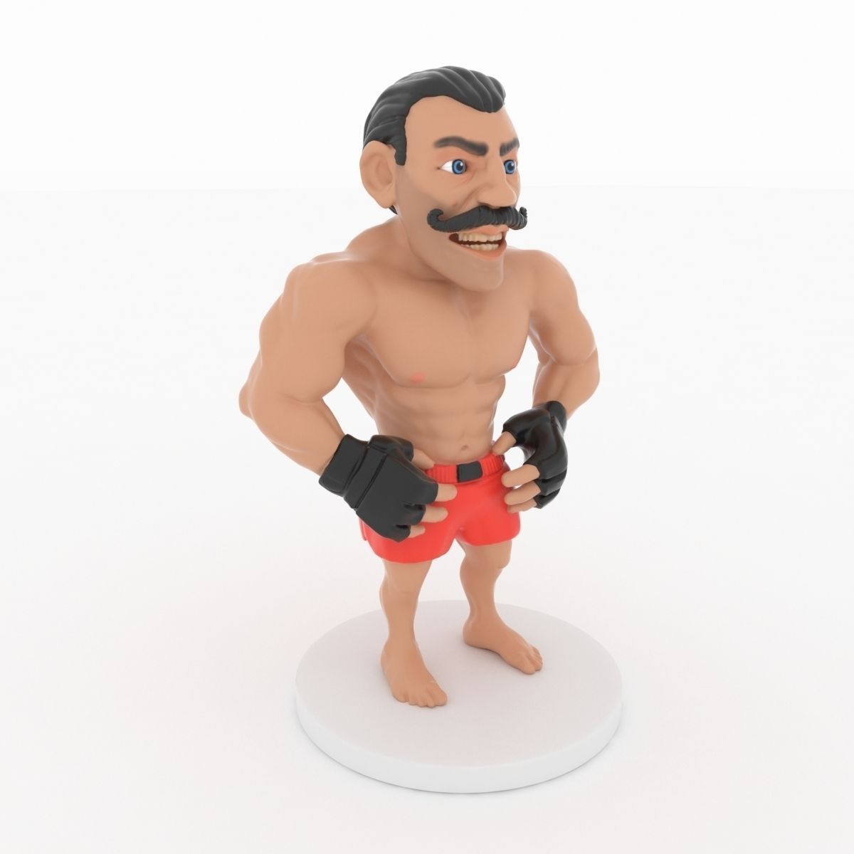 Miniature of boxing champion 3D print model_2