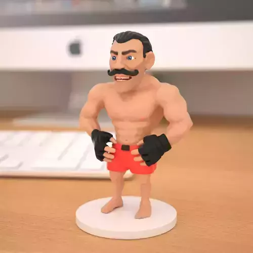 Miniature of boxing champion 3D print model