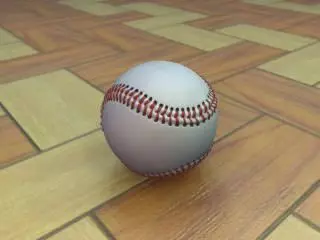 Baseball League Ball Low-poly 3D model