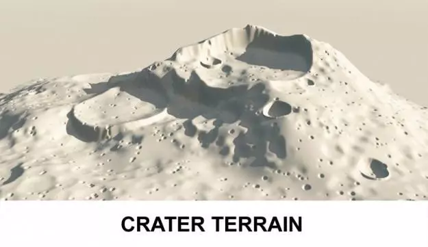 3d Terrain Crater 3D model_0