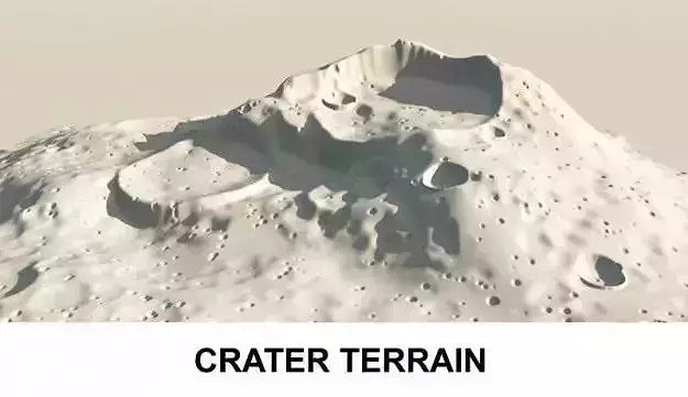 3d Terrain Crater 3D model