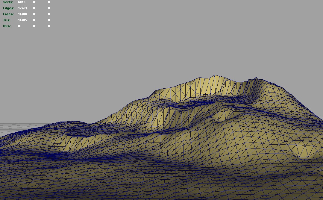 3d Terrain Crater 3D model_2