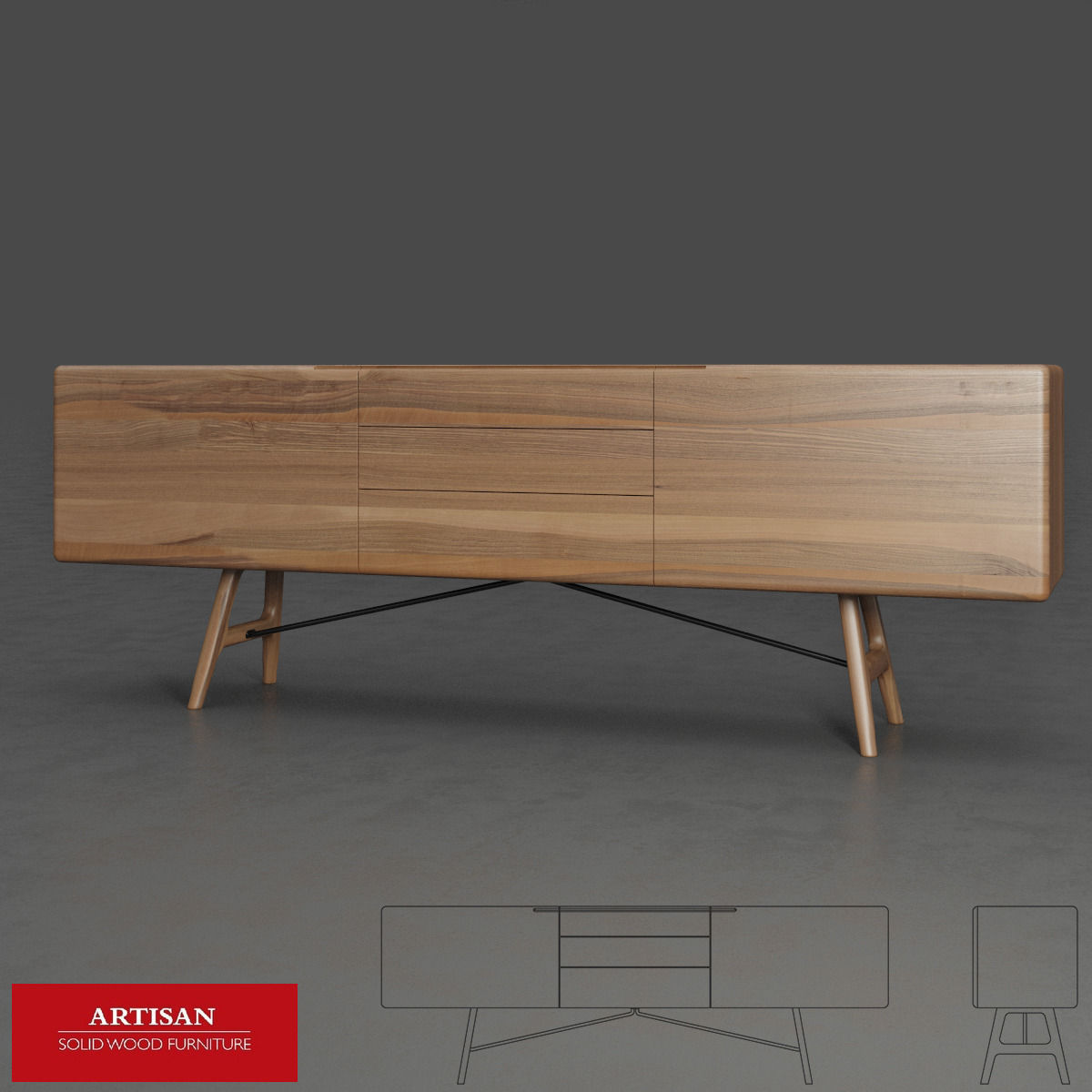 Artisan Tesa sideboard 3D model_0
