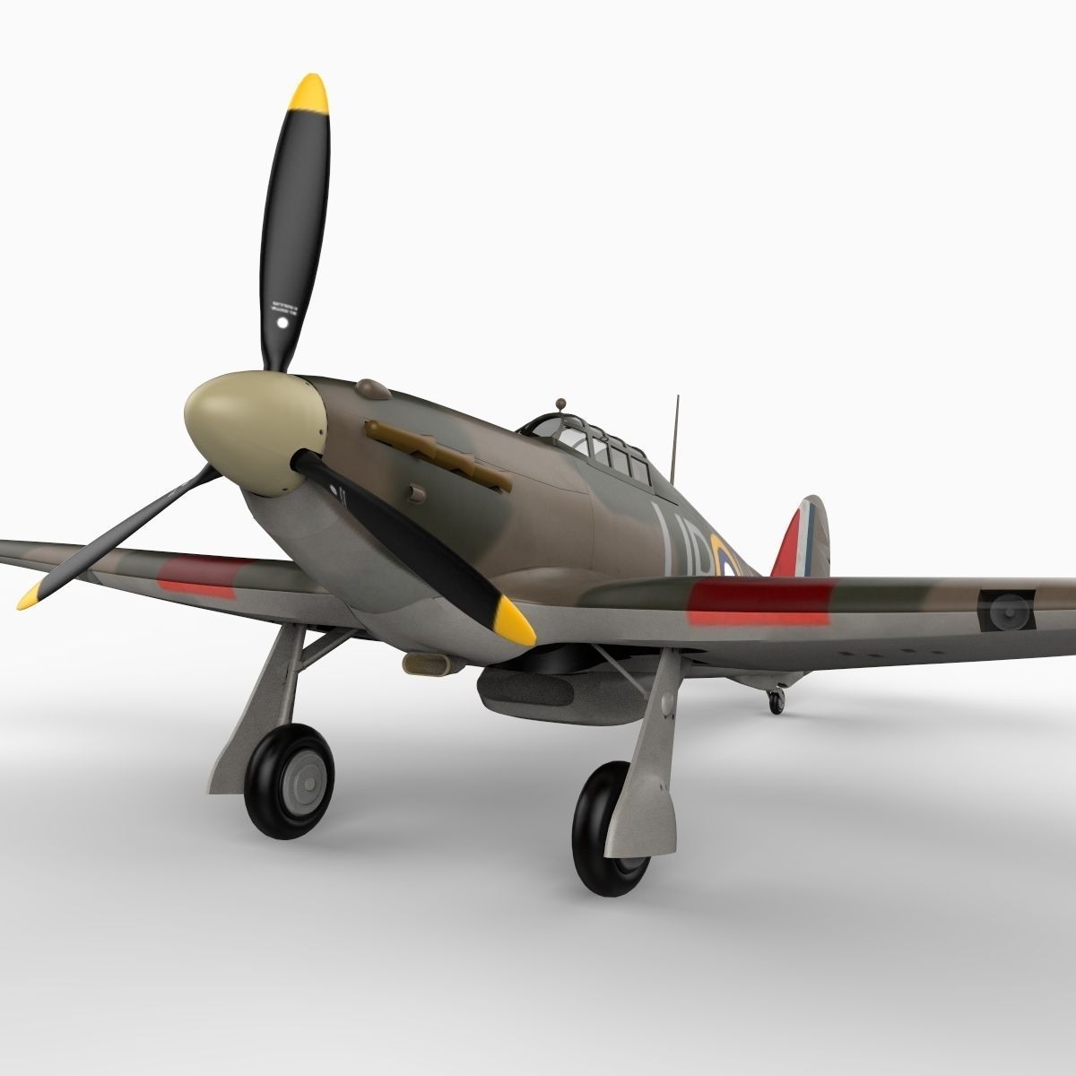 Hawker Hurricane 3D Model .max .obj .3ds .c4d .lwo .lw