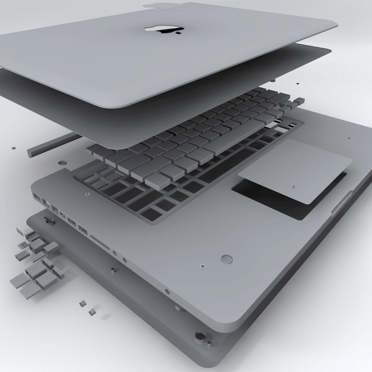 Apple Macbook pro 3D model_27