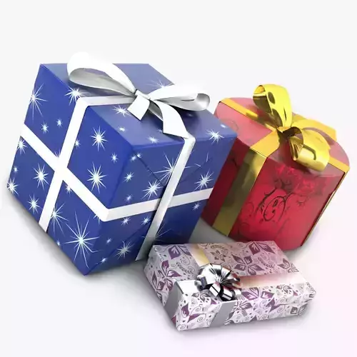 Wrapped Gifts 3D model