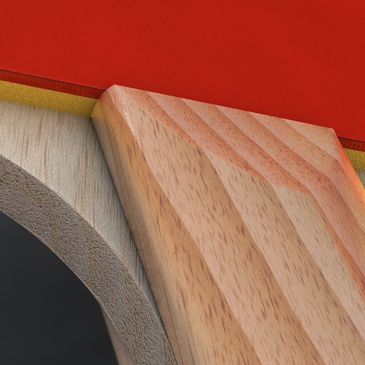 Ping pong paddle 3D model_7