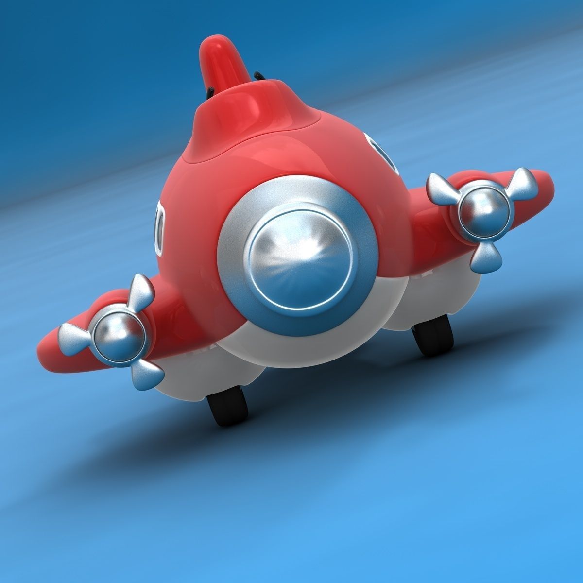 Toy airplane 3D model_6