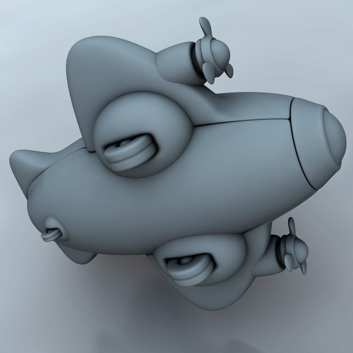 Toy airplane 3D model_12