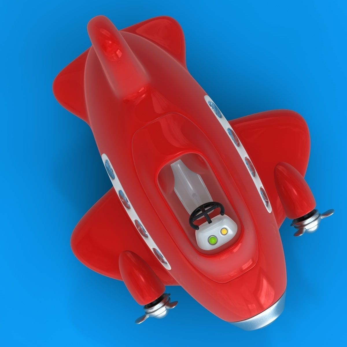 Toy airplane 3D model_10