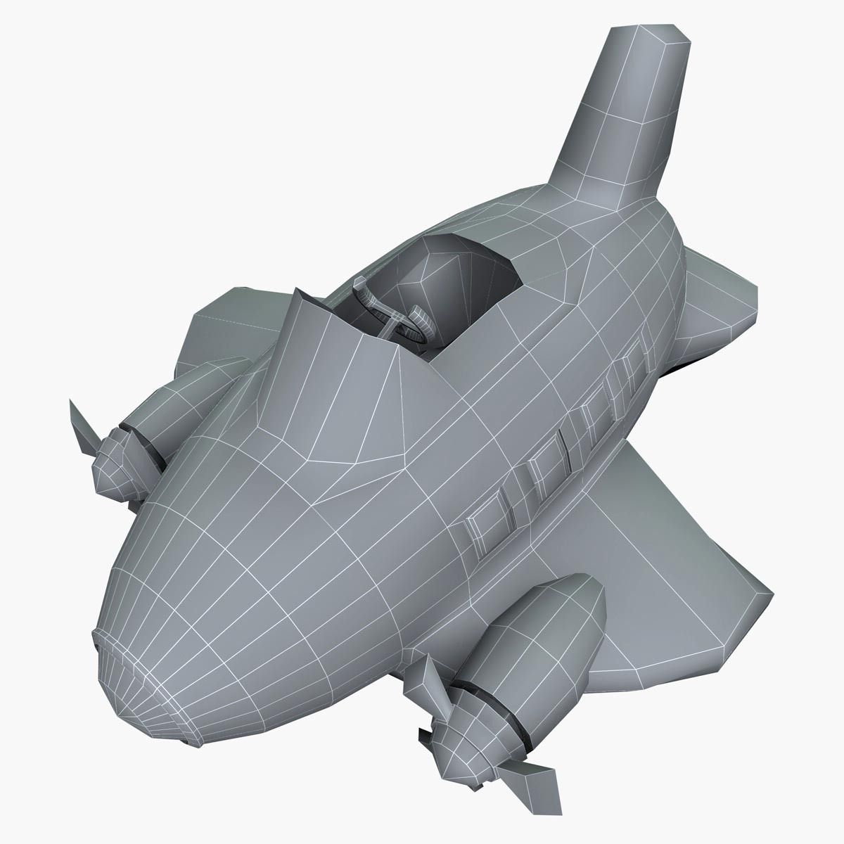 Toy airplane 3D model_2