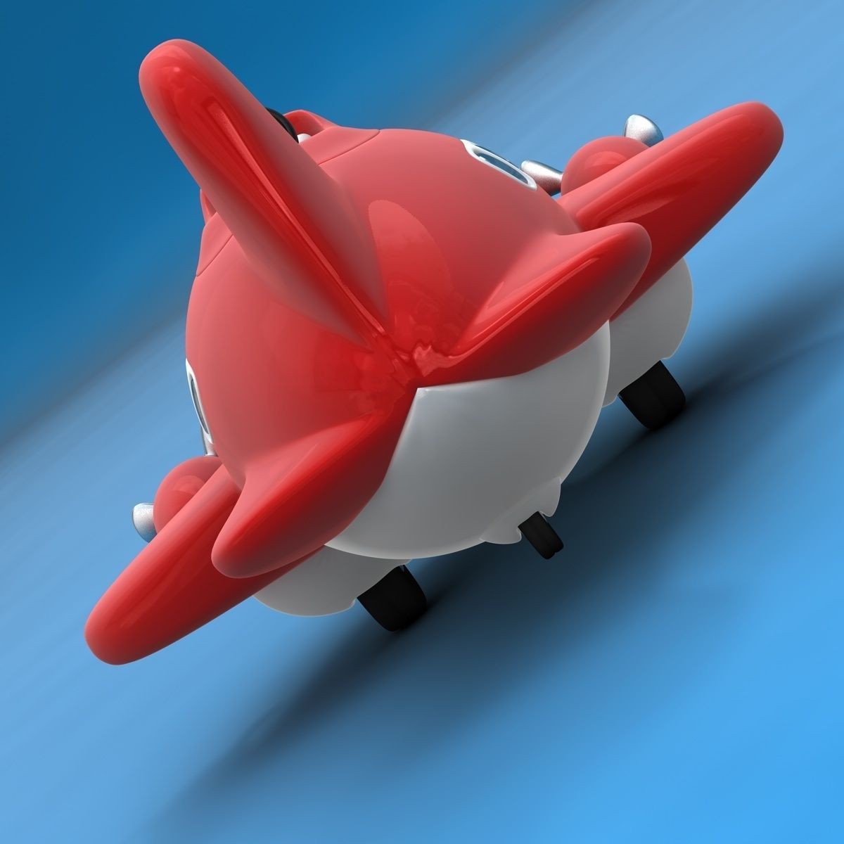 Toy airplane 3D model_4