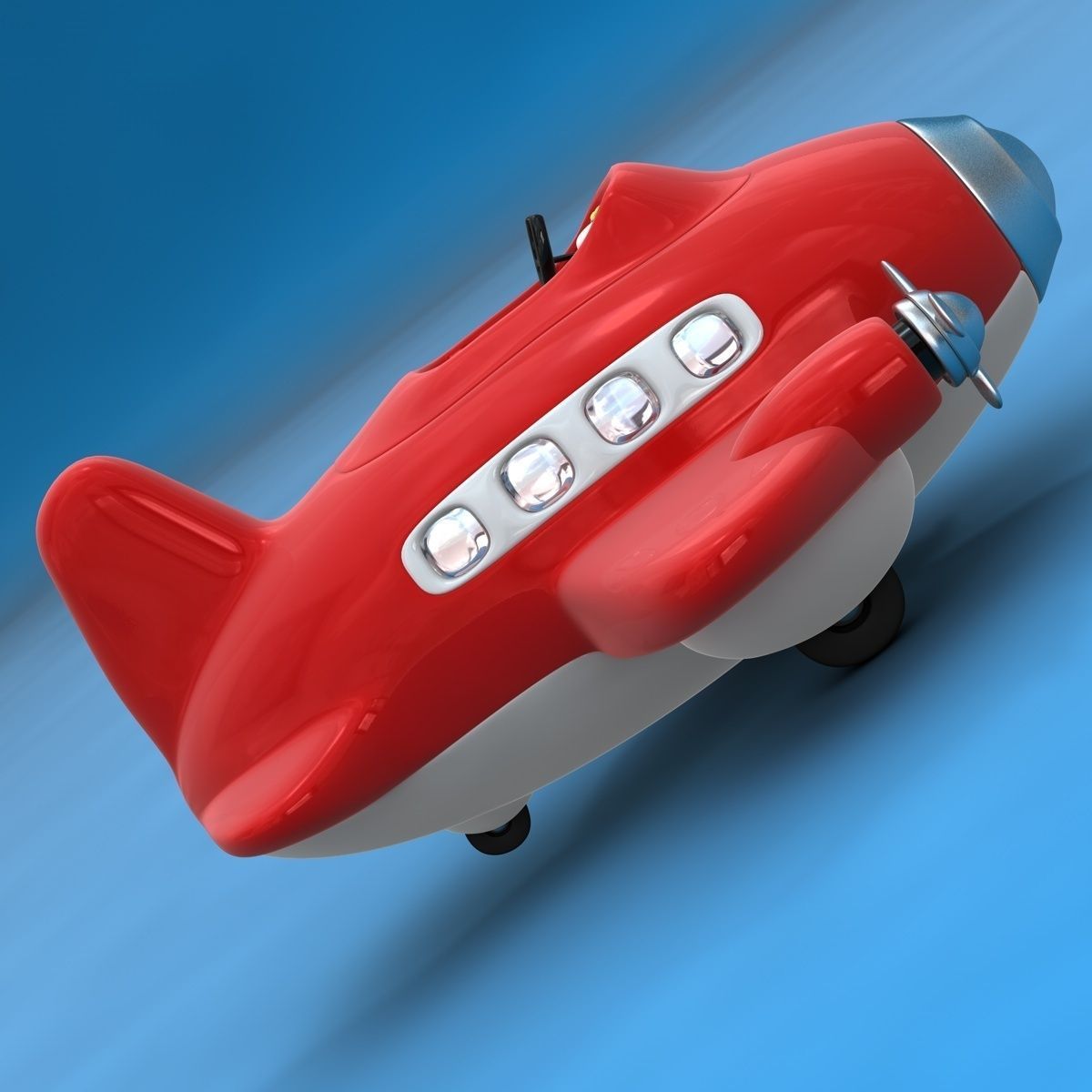 Toy airplane 3D model_11