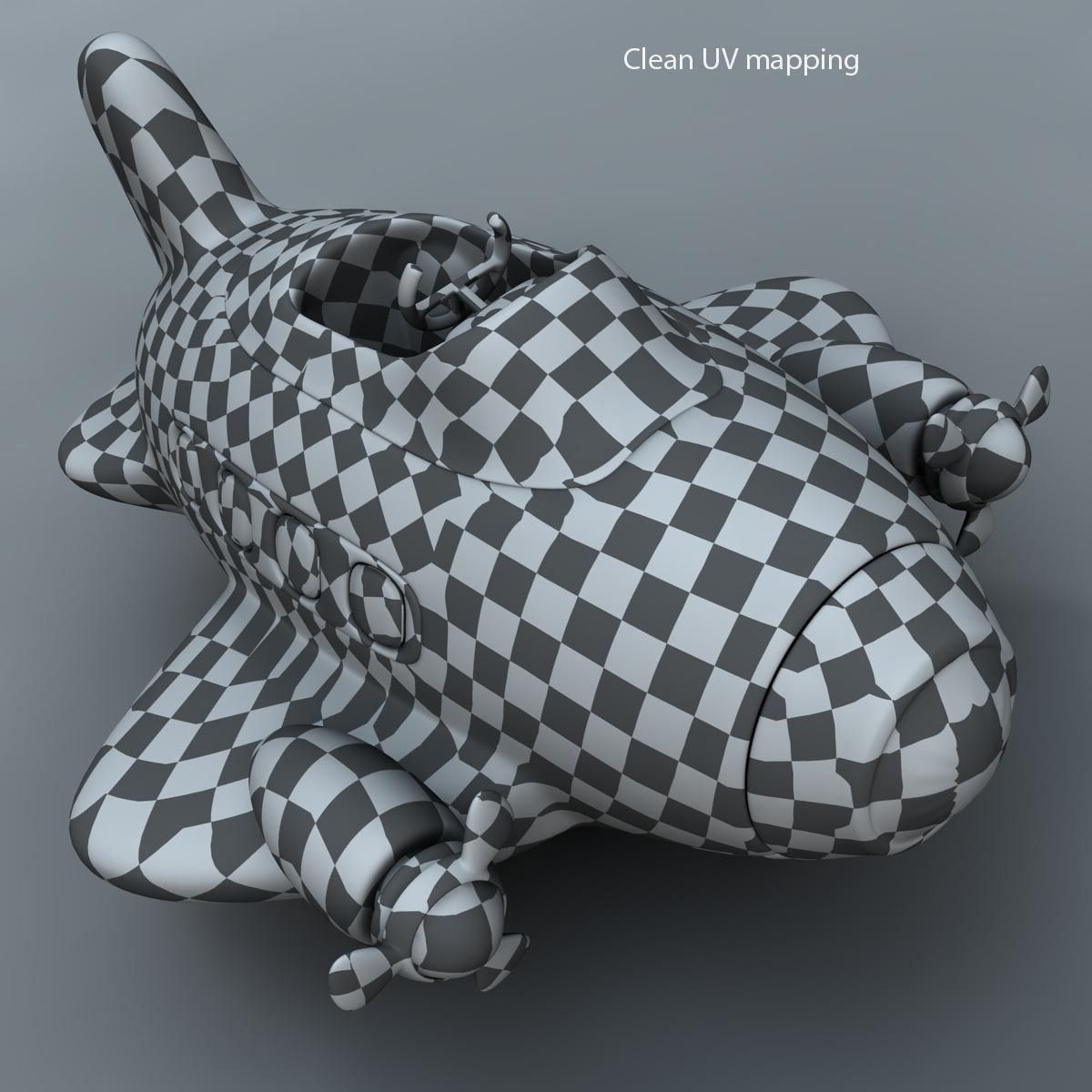 Toy airplane 3D model_8