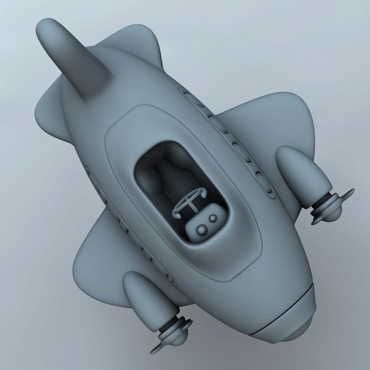 Toy airplane 3D model_9