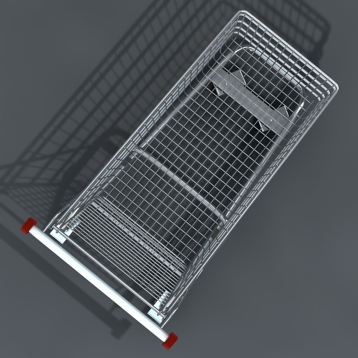 Realistic Shopping cart 3D model_8