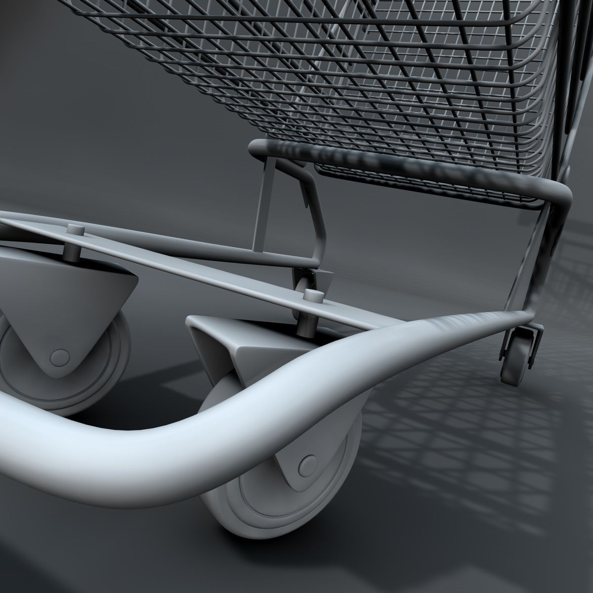 Realistic Shopping cart 3D model_9