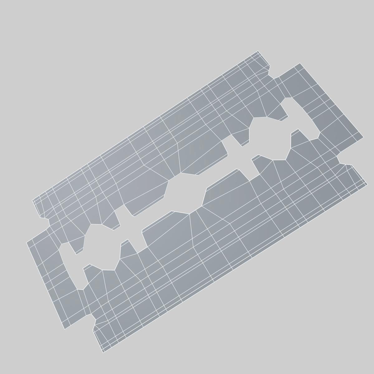 Razor blade 3D model_2
