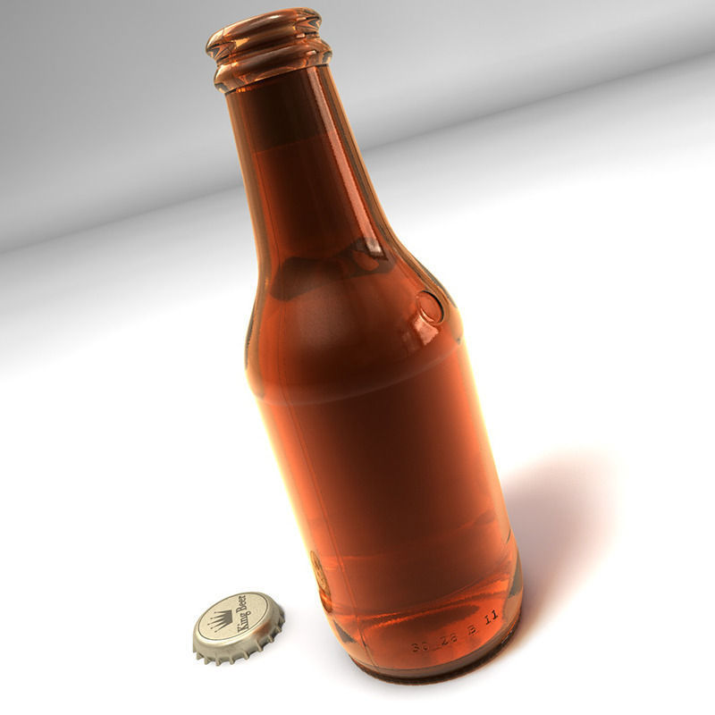 Bottle of beer 3D model_4