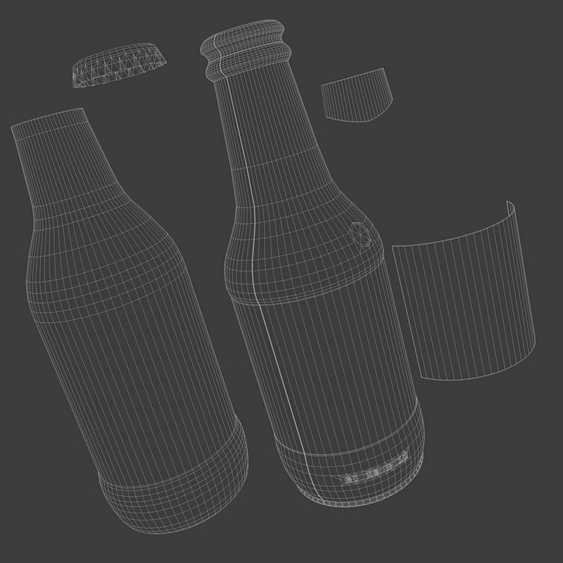 Bottle of beer 3D model_11
