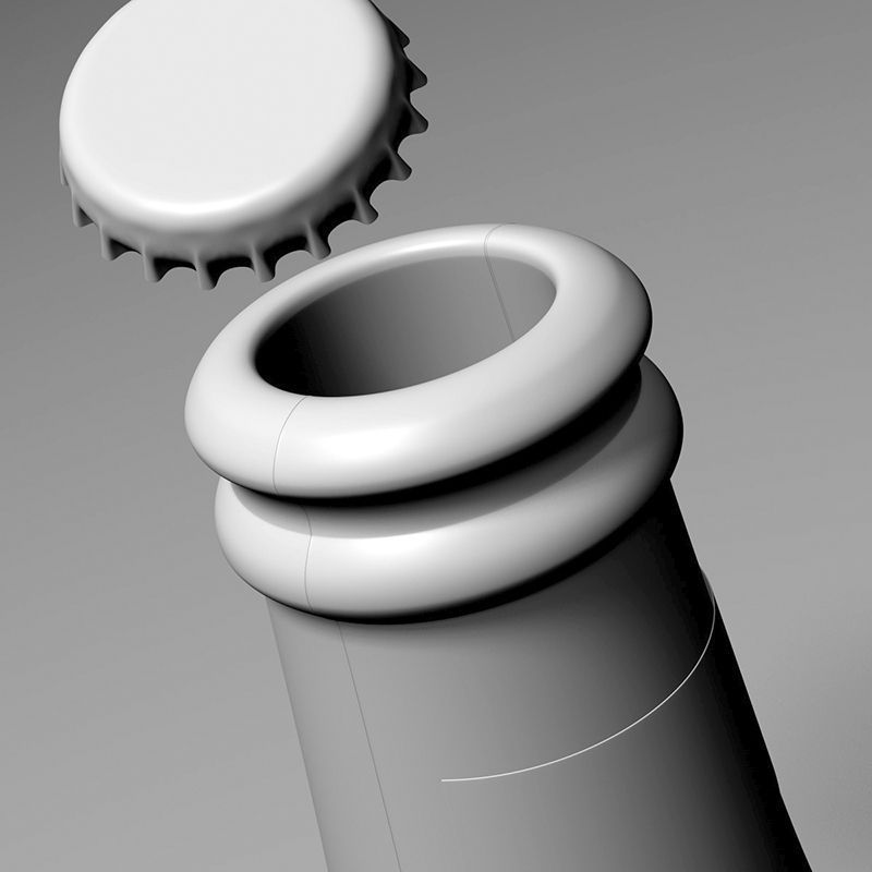 Bottle of beer 3D model_5