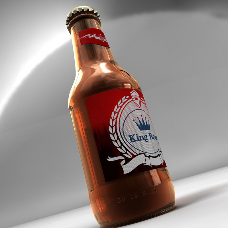 Bottle of beer 3D model_2