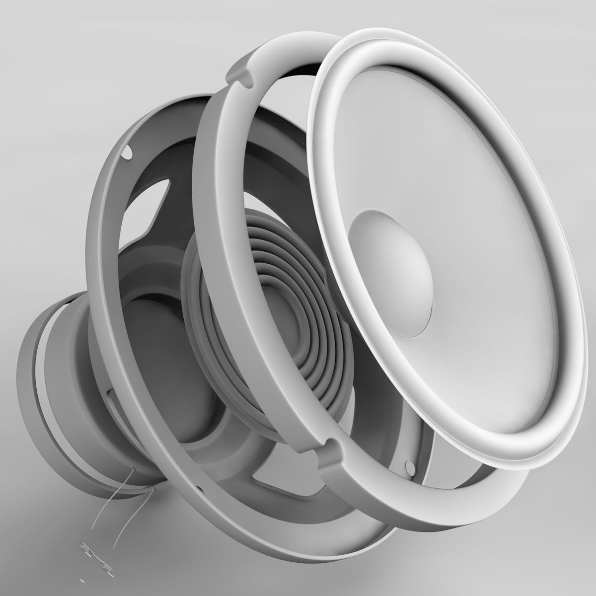 Realistic Audio Speaker 3D model_2