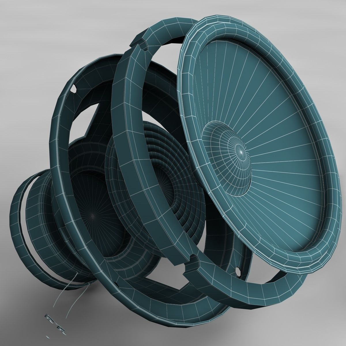 Realistic Audio Speaker 3D model_10