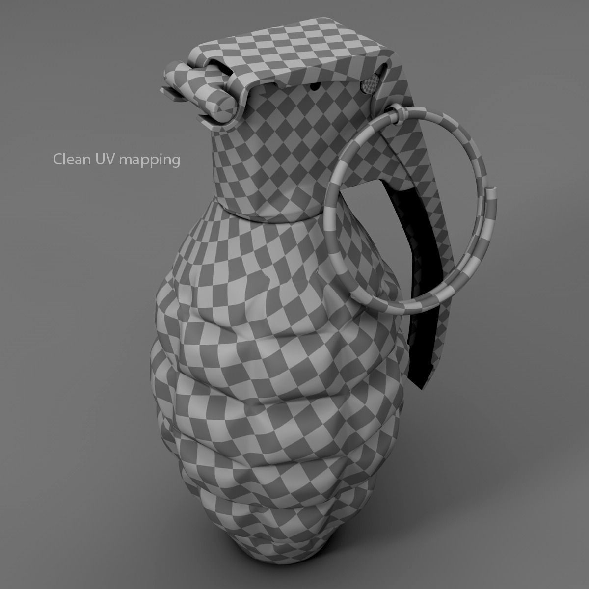 Realistic Grenade metal 3D model_10