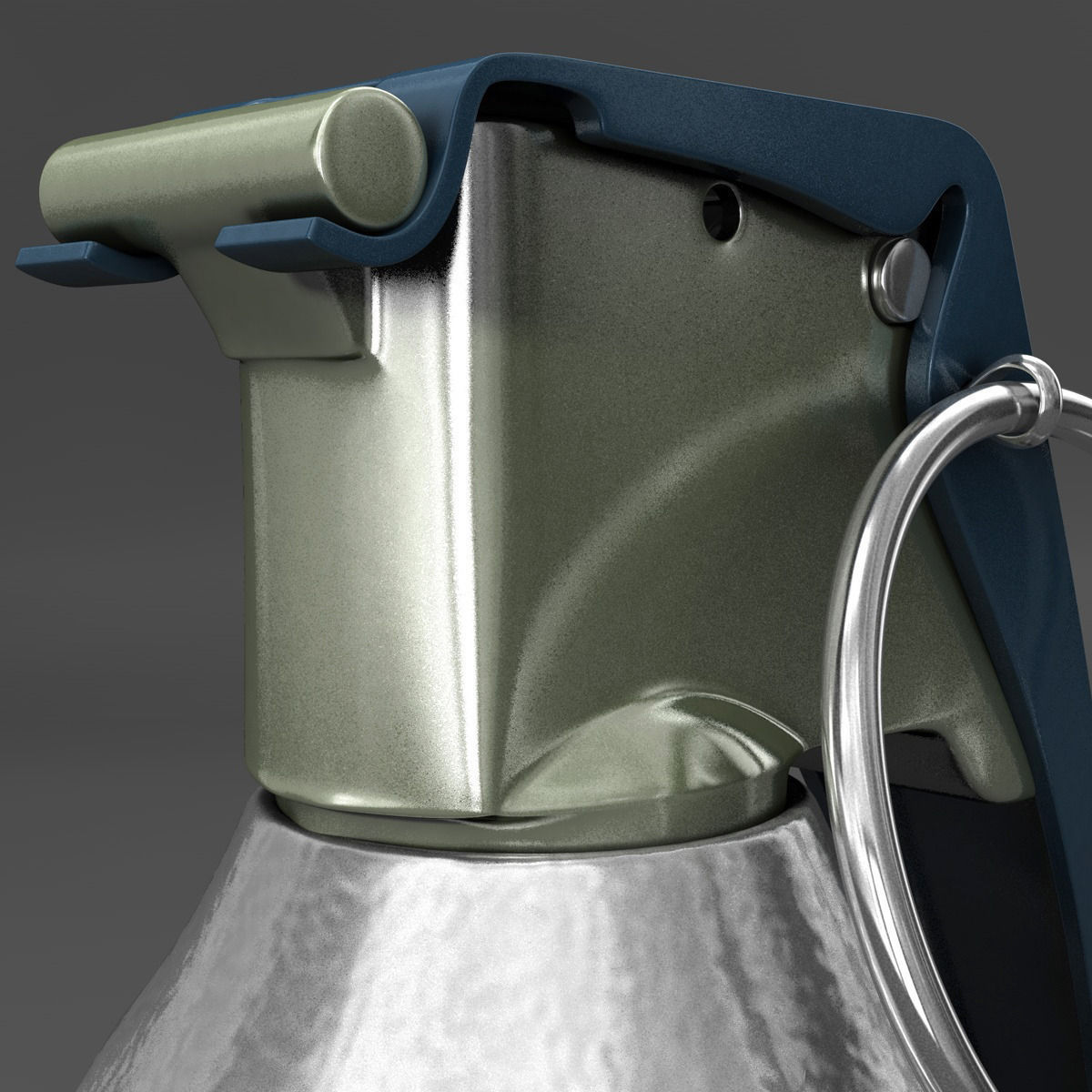 Realistic Grenade metal 3D model_3